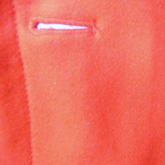 Red Wool Jacket J.Crew Short Coat Size 10 Lined Buttons Large Collar Stylish - Picture 3 of 10